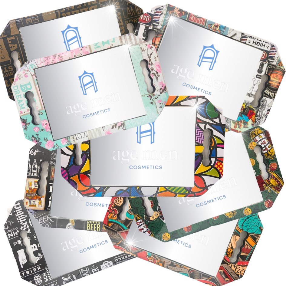 Espelho Nuca De Mão Barbeiro HD Emborrachado 40cm Leve em Oferta na Shopee