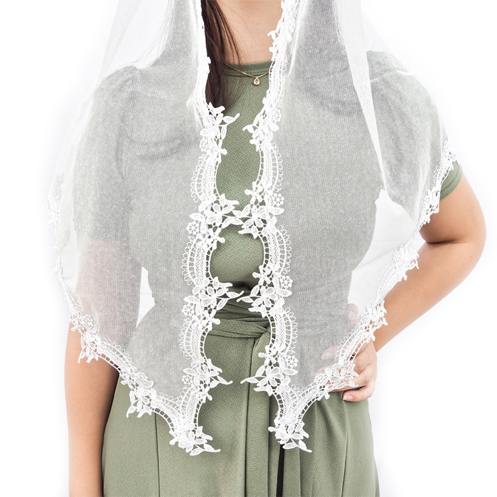 Véu Ccb Congregação Cristã Renda Floral Média Adulto (Nilsen)