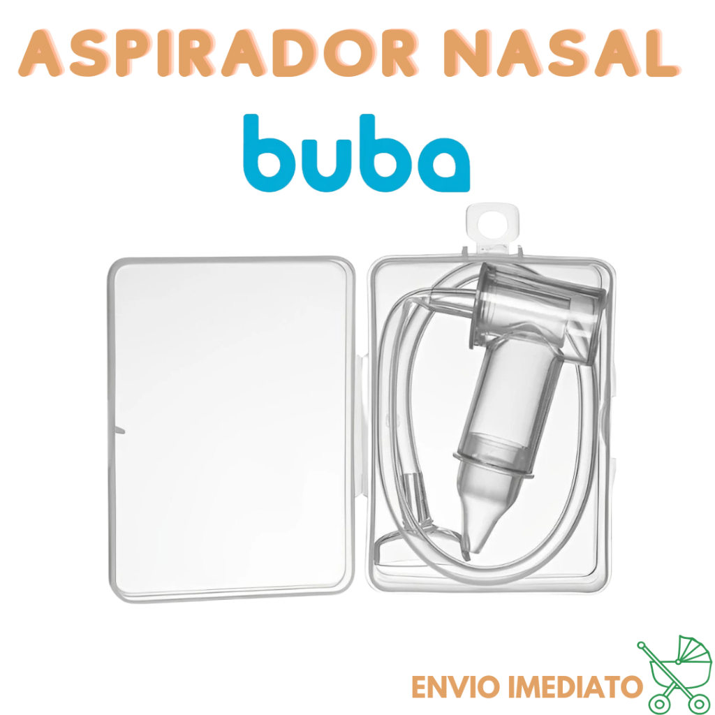 Aspirador Nasal limpa nariz entupido bebê infantil Com Estojo Sucção Com Ponta Original Buba