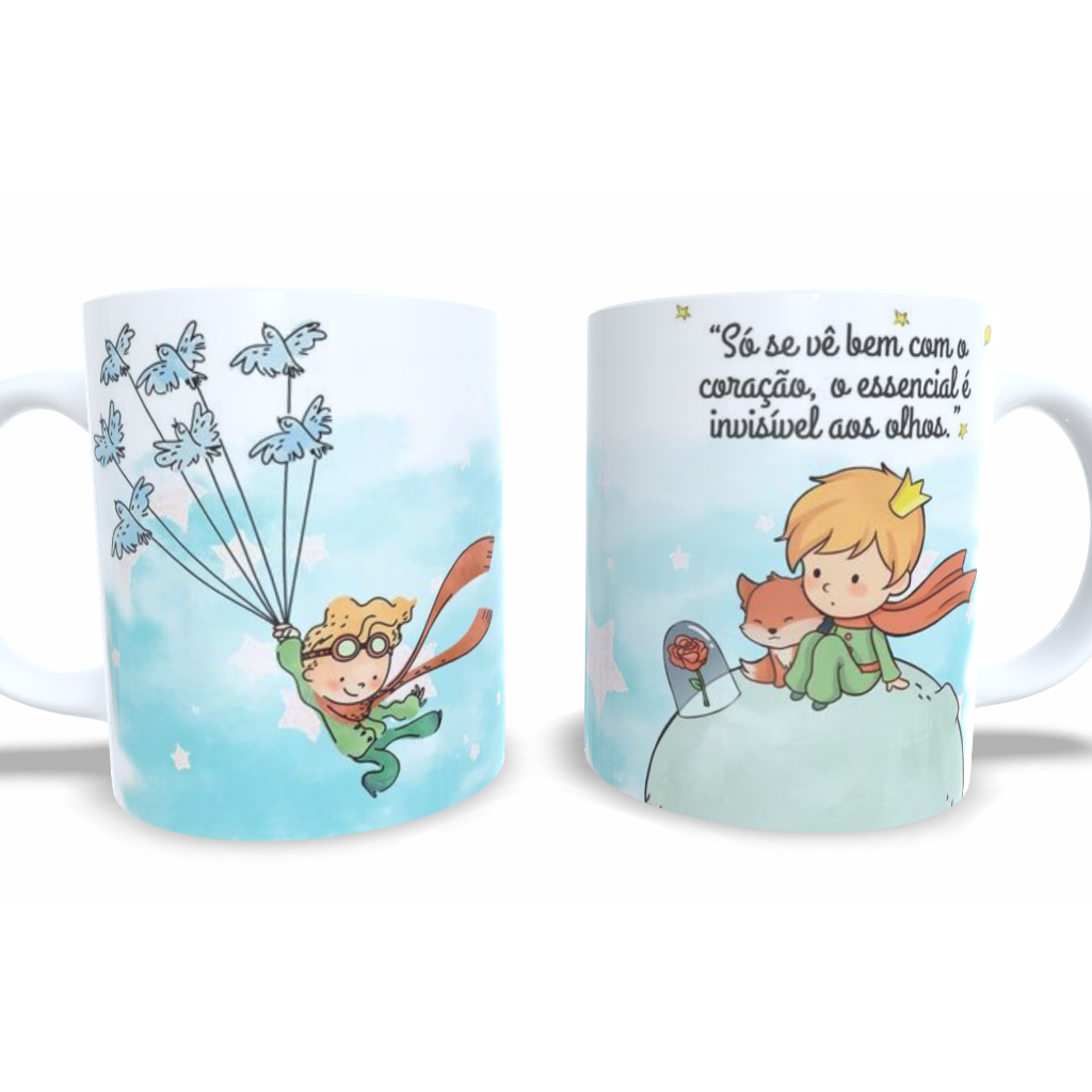 Caneca O Pequeno Principe Personalizada Nome Escolinha Infantil Personagens Edicao Colecionador 2562