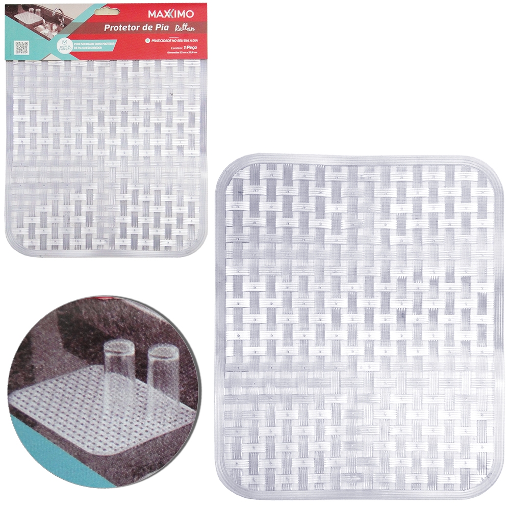 Tapete / Grade De Pvc Retangular Para Pia Antiderrapante
