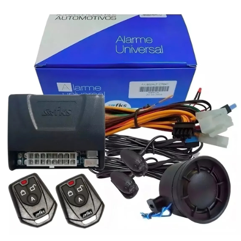 Alarme Automotivo Fks Fk902 SB902 Universal Com 2 Controles + Desliga Rádio