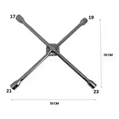 Chave De Roda Cruz Aço Profissional 50cm - Reforçada