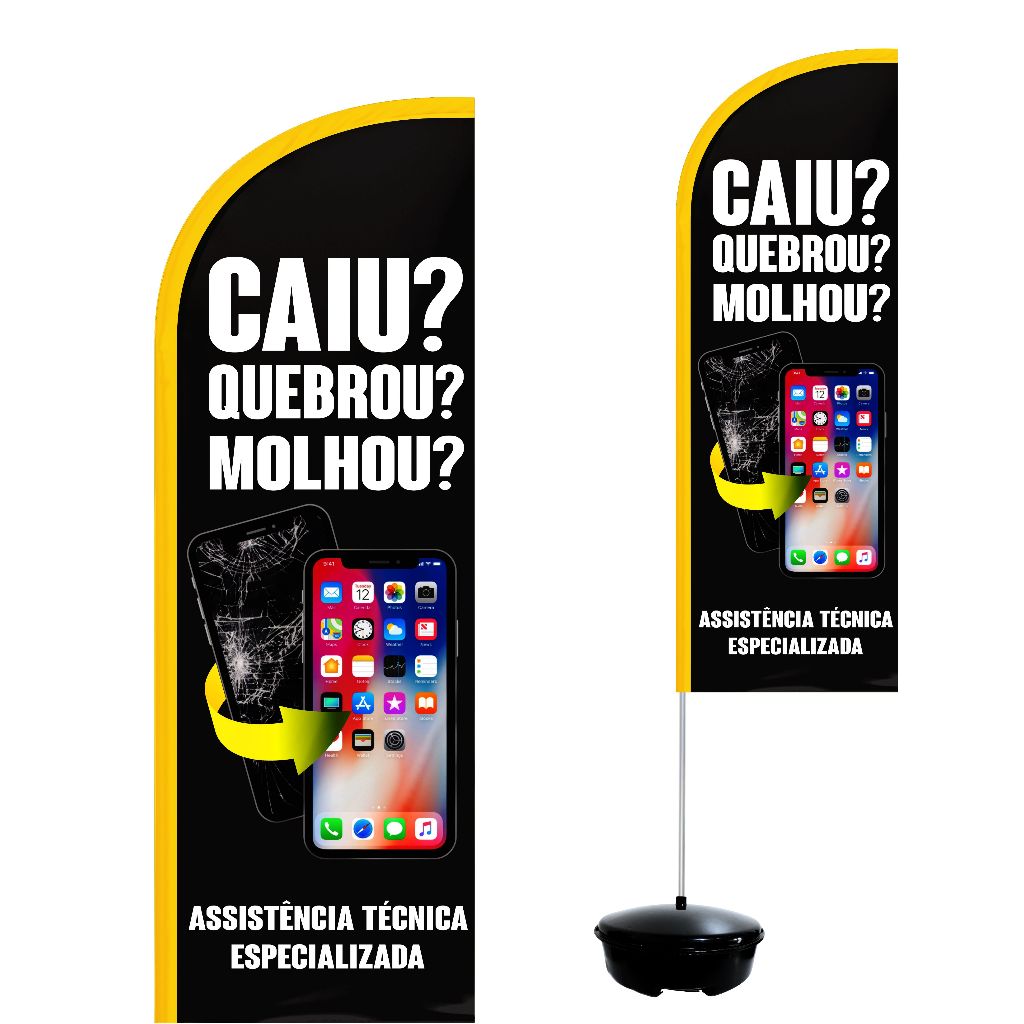 Wind Banner Completo 2,10m Assistência Técnica em Oferta na Shopee