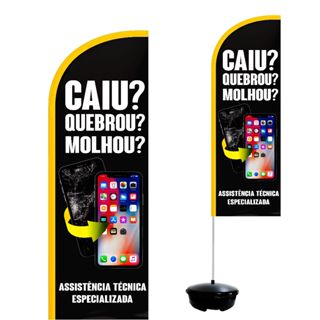 Wind Banner Completo 2,10m Assistência Técnica em Oferta na Shopee