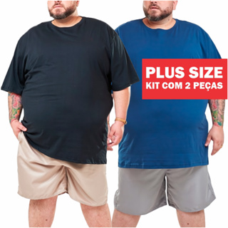 Kit 2 Camiseta Plus Size Dry Fit Masculina - Casual Treino Academia Esportes Exercícios Corrida - G1,G2 ,G3 e G4 em Oferta na Shopee