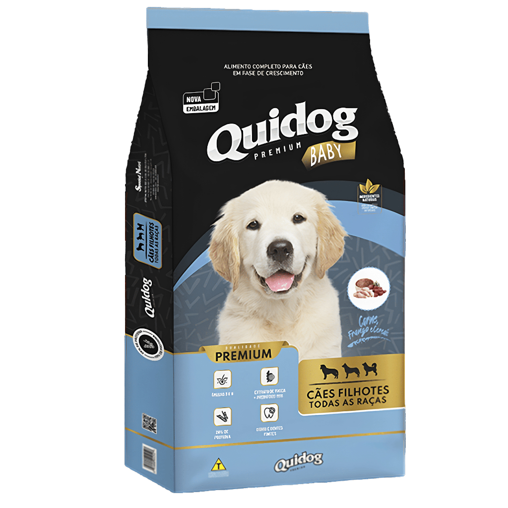 Ração para Cachorro Filhote 7kg Premium Quidog Baby SEM CORANTES Sabor Carne Special Nutri
