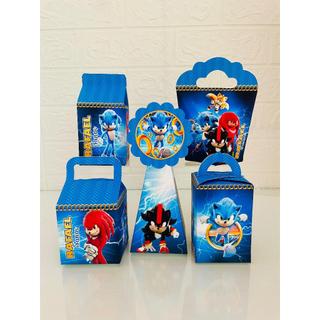 Caixas personalizadas Sonic, caixinha Sonic, lembrancinha Sonic, kit festa Sonic (pegue e monte)