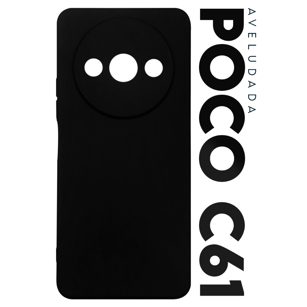 Capa Capinha Case Premium Silicone Aveludada Veludo Cover Xiaomi Poco C61 terla 6.71 pol