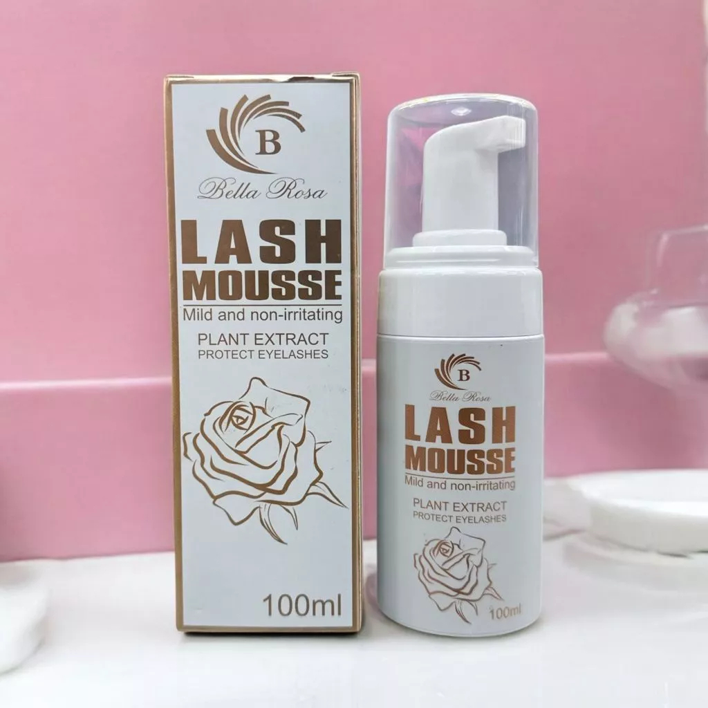 Espuma De Limpeza Bella Rosa Para Cílios Higienizador Pump 100ml