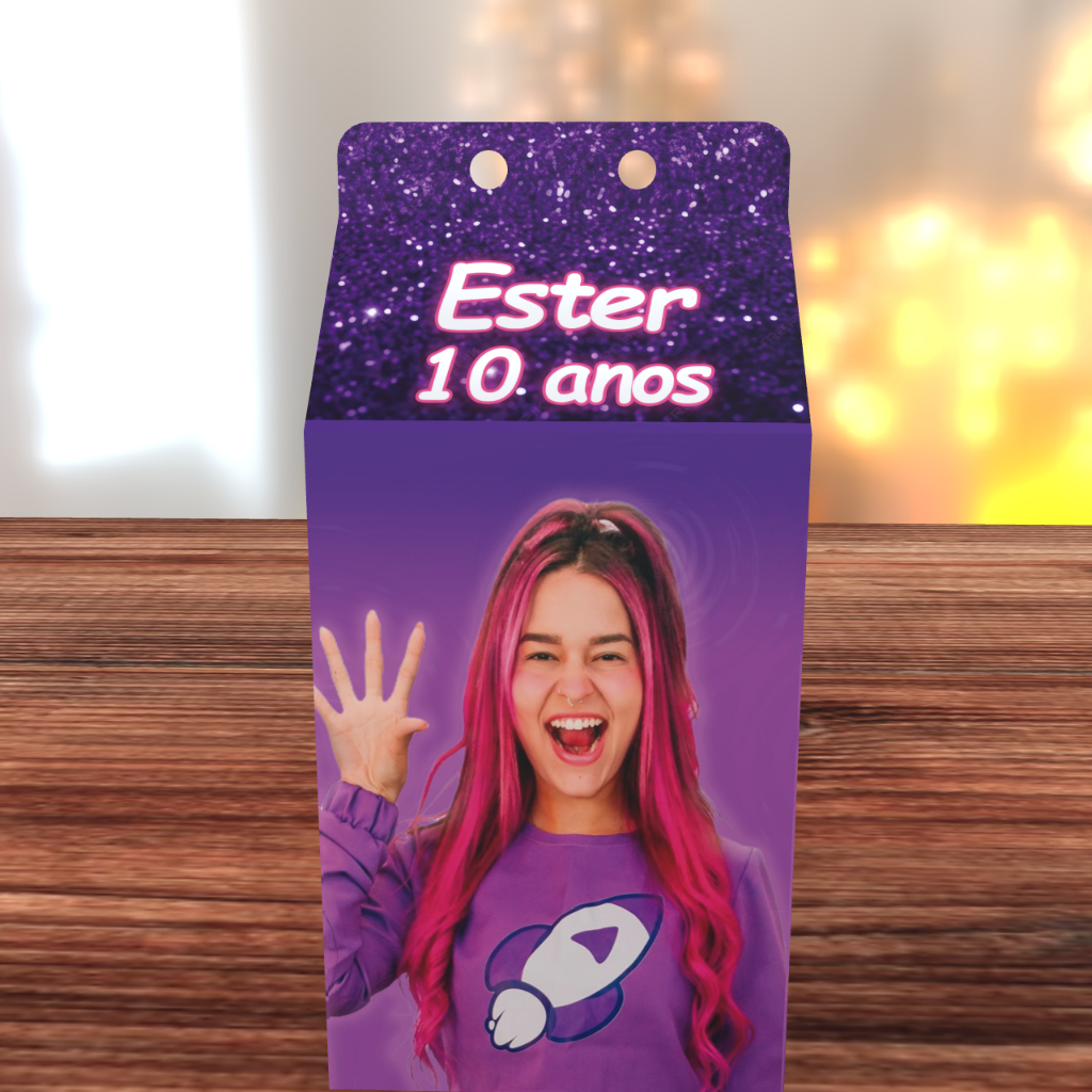 kit 10/20/30/40/50/60 Caixa Milk Ketlen Dos Rosas Personalizada  com nome festa emilly vick