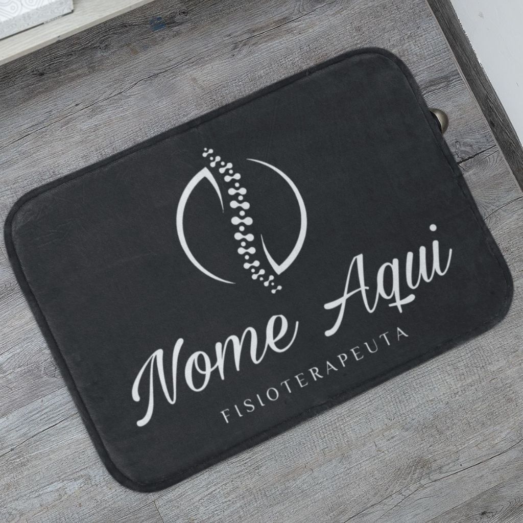 Tapete Porta de Entrada 40x60 e 70x30 com Sua Empresa Aqui Fisioterapeuta Antiderrapante em Oferta na Shopee