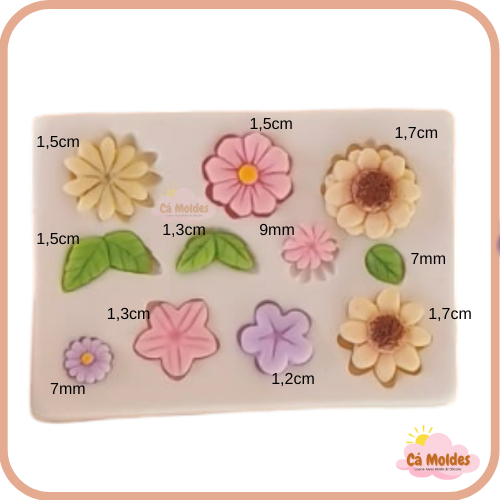 MOLDE SILICONE FLORES DO CAMPO P