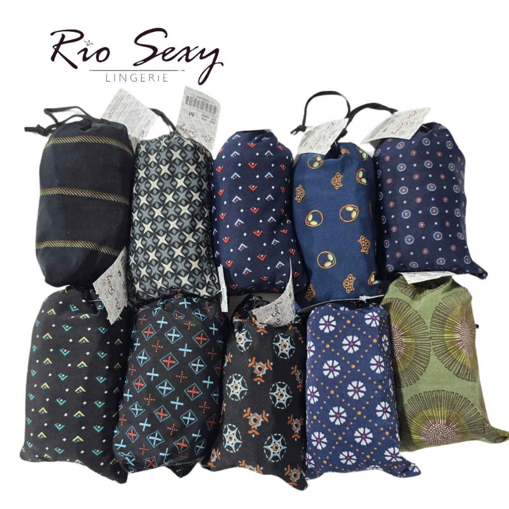 Kit 3 Samba Canção Cetim Pijama Estampado Masculino Short Dormir
