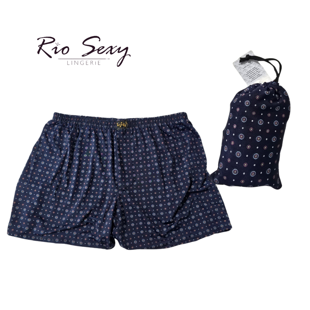 Kit 3 Samba Canção Cetim Pijama Estampado Masculino Short Dormir — imagem 2 de 2