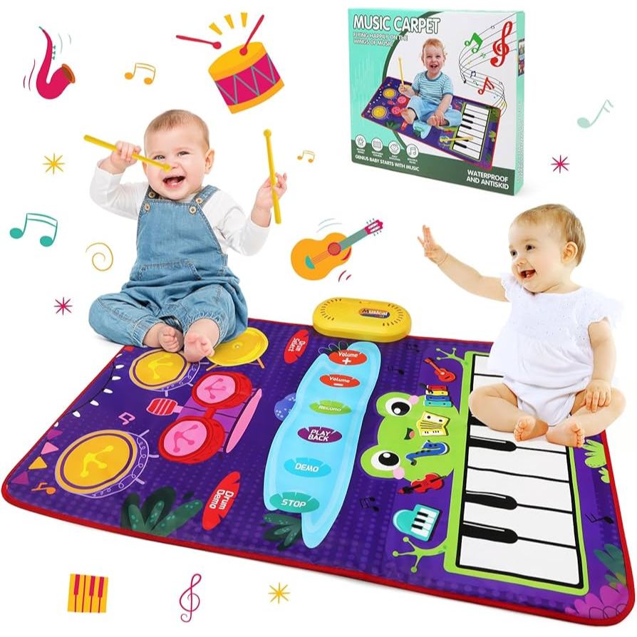PIANO TAPETE MUSICAL 80 CM Infantil Com Som Para Criança
