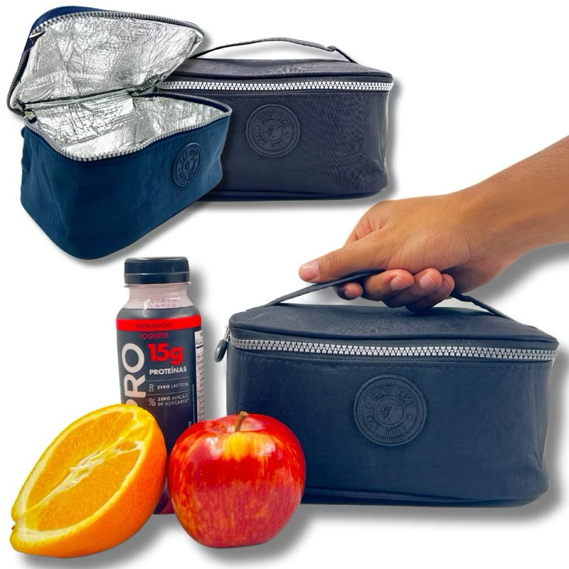 Bolsa Térmica Fitness Marmita Viagem Lancheira Masculino Feminino Trabalho Passeio 2,2 Litros em Oferta na Shopee
