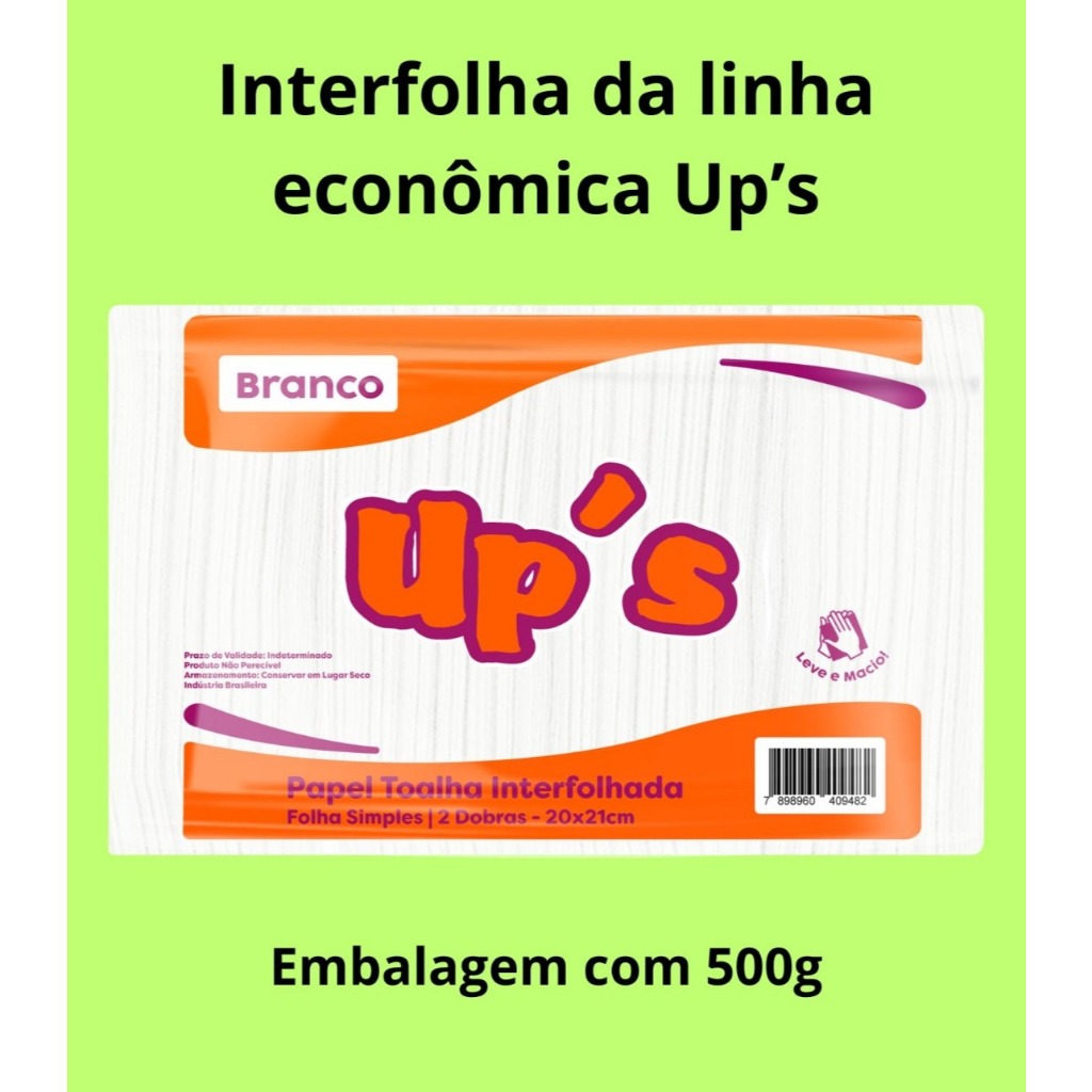 PAPEL INTERFOLHA UP's - BRANCO - 500G  20x21