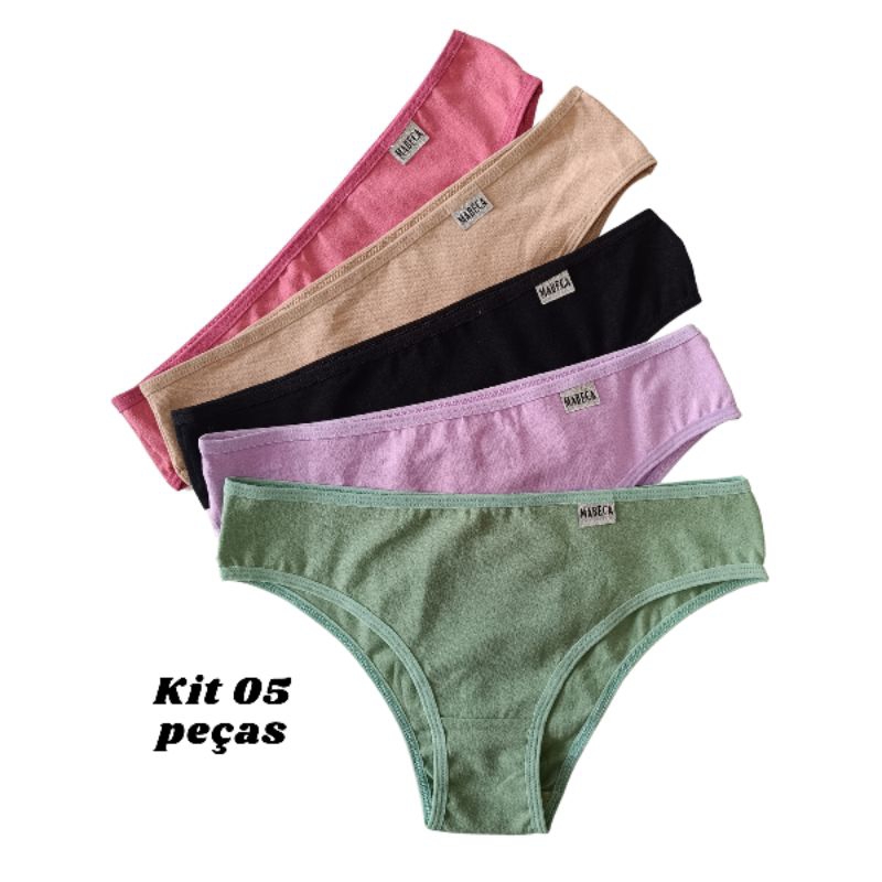 kit 05 calcinha juvenil menina moça calcinha algodão juvenil em Oferta na Shopee