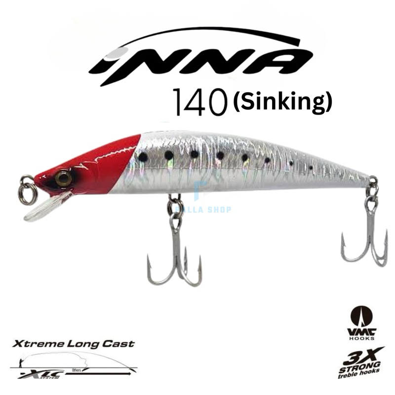 Isca Inna 140 (Sinking) - Marine Sports 14cm / 38g - Toas as Cores - Sarda Cavala Xaréu Robalo Pampo Tucunaré Dourado