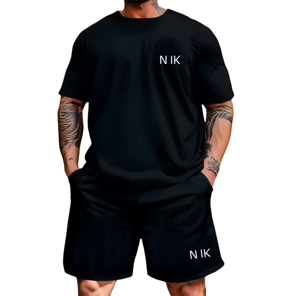 Kit Camiseta Masculina + Bermuda Moletom Várias Cores em Oferta na Shopee