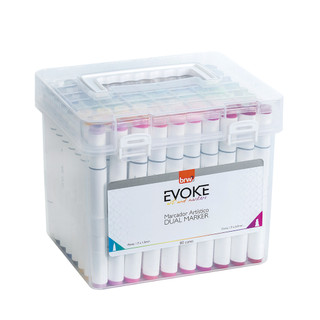 Marcador artístico evoke dual marker estojo com 80 cores Ohuhu Honolulu em Oferta na Shopee