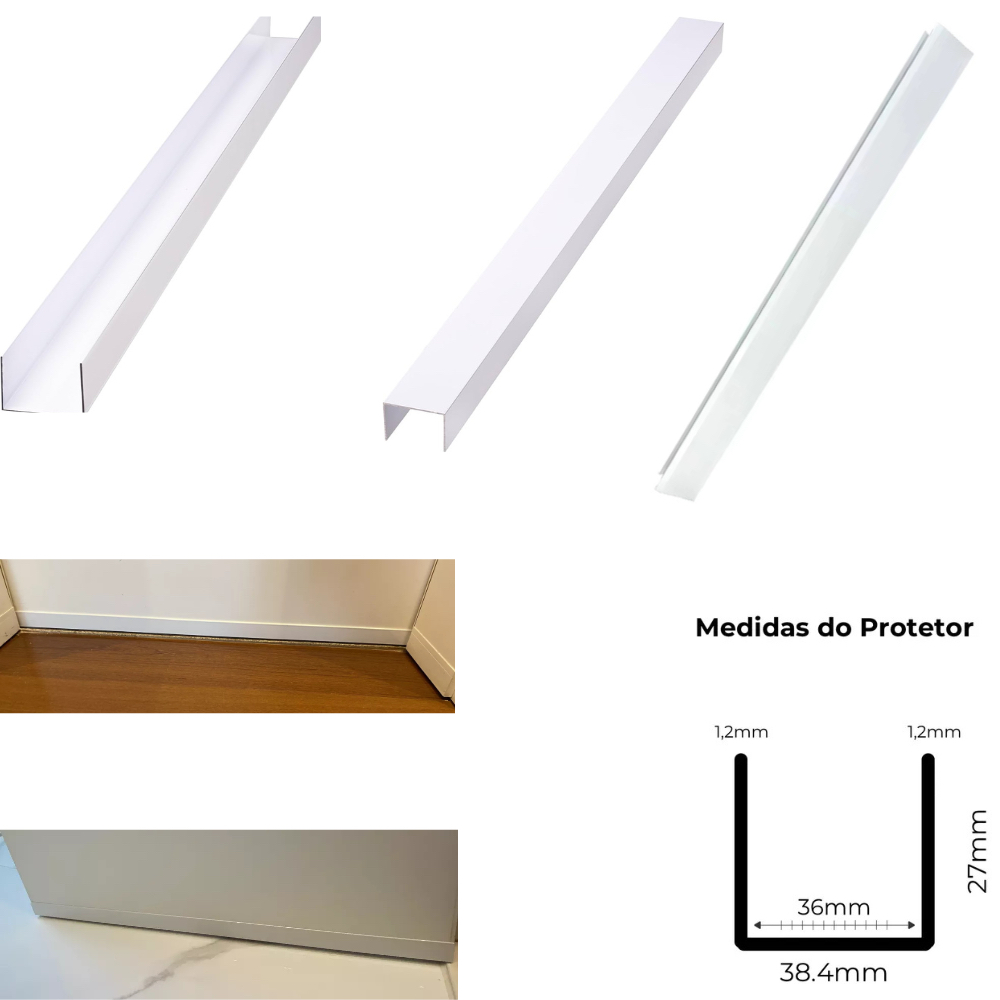 Protetor De Porta  Vedação Anti-Inchaço Veda Porta contra agua cor branco PARA PROTECAO TOTAL