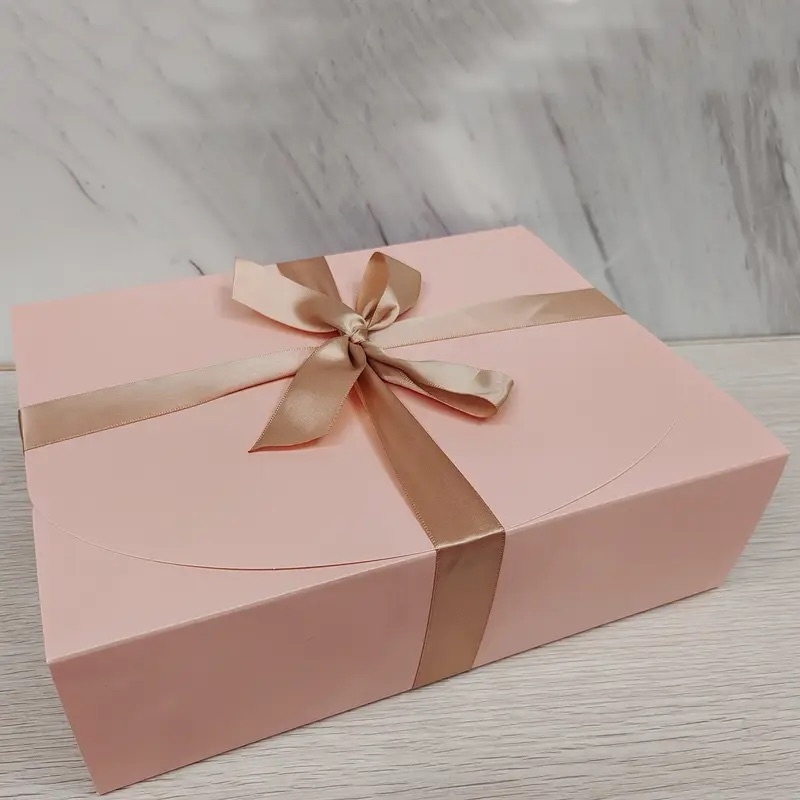 caixas para presente ROSA, Tamanho 25x20x8cm MAIS 2 METROS DE FITA CETIM 5 unid