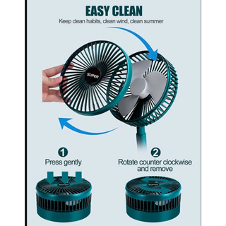 Mini Ventilador De Mesa Portátil Retrátil Dobrável USB Recarregável Sem Fio em Oferta na Shopee