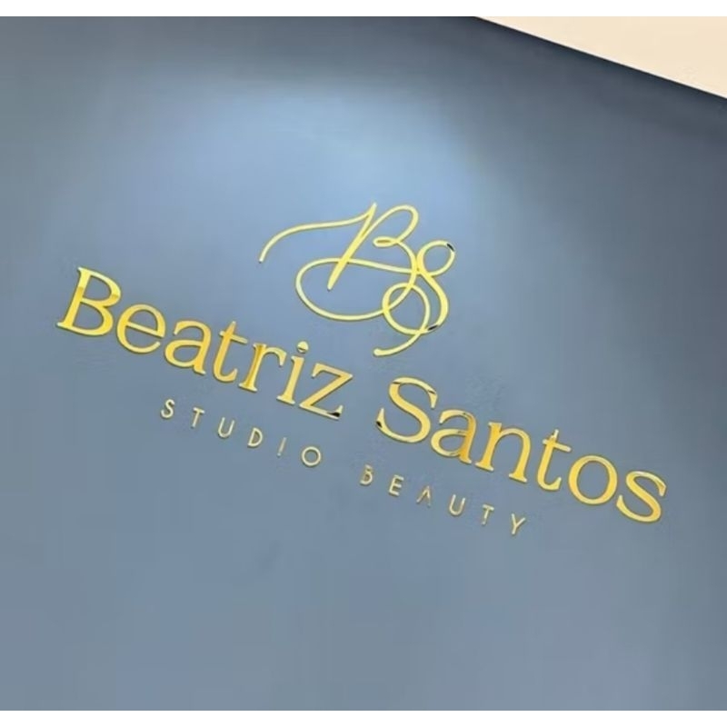 Logomarca em Acrílico espelhado logo de parede em Oferta na Shopee