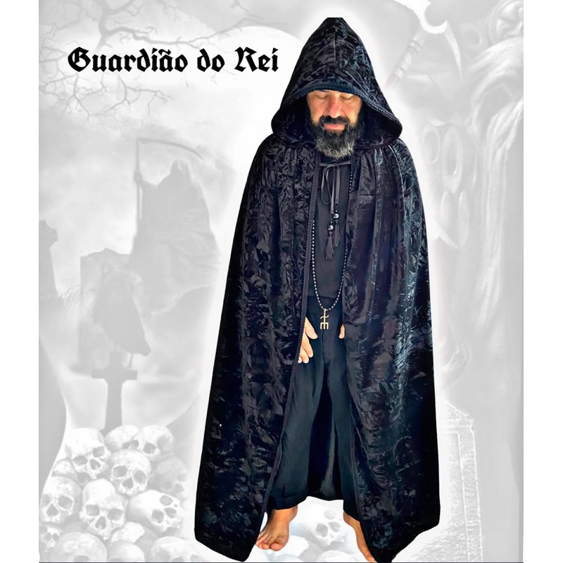 Capa de Veludo Capuz Exu - Pomba Gira - Bruxo - Feiticeiro - Mago - Quimbanda - Umbanda - Goetia