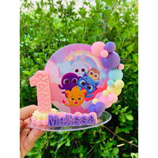 Vela Cenário Bolofofos menina/ Vela bolofofos 1 ano/ vela de aniversário bolofofos cores candy em Oferta na Shopee