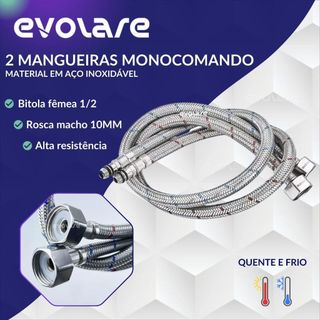 Mangueira Monocomando Engate Flexível 60cm - 2 Unidades em Oferta na Shopee