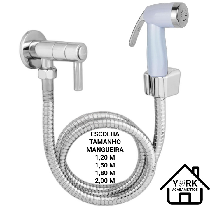 Ducha Higienica Intima Completa Gatilho TOP BRANCO Registro ¼ de Volta ESCOLHA TAMANHO DA MANGUEIRA em Oferta na Shopee