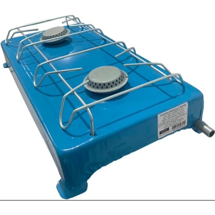 Fogão Portátil 2 Bocas Azul JOLLY.