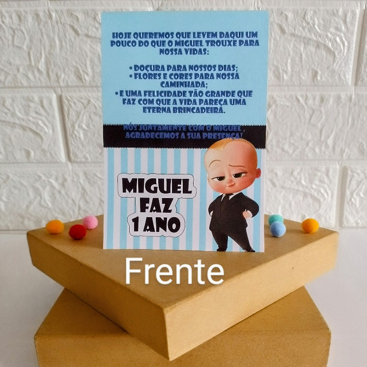 Plaquinha de Agradecimento/Centro de Mesa PODEROSO CHEFINHO Personalizada de Festa de Aniversário  ENVIO RÁPIDO
