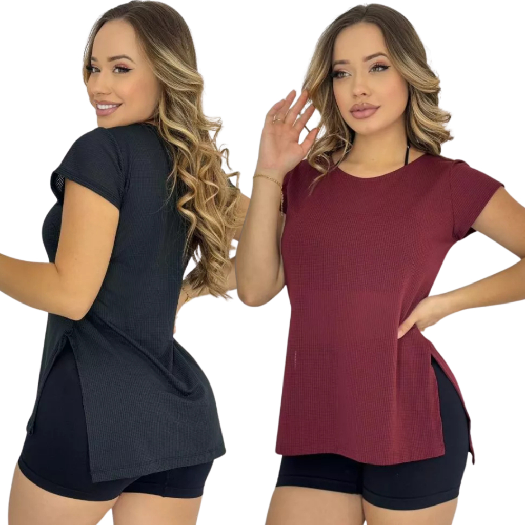Camiseta Fitness Feminina - Blusa Academia Tapa Bumbum
