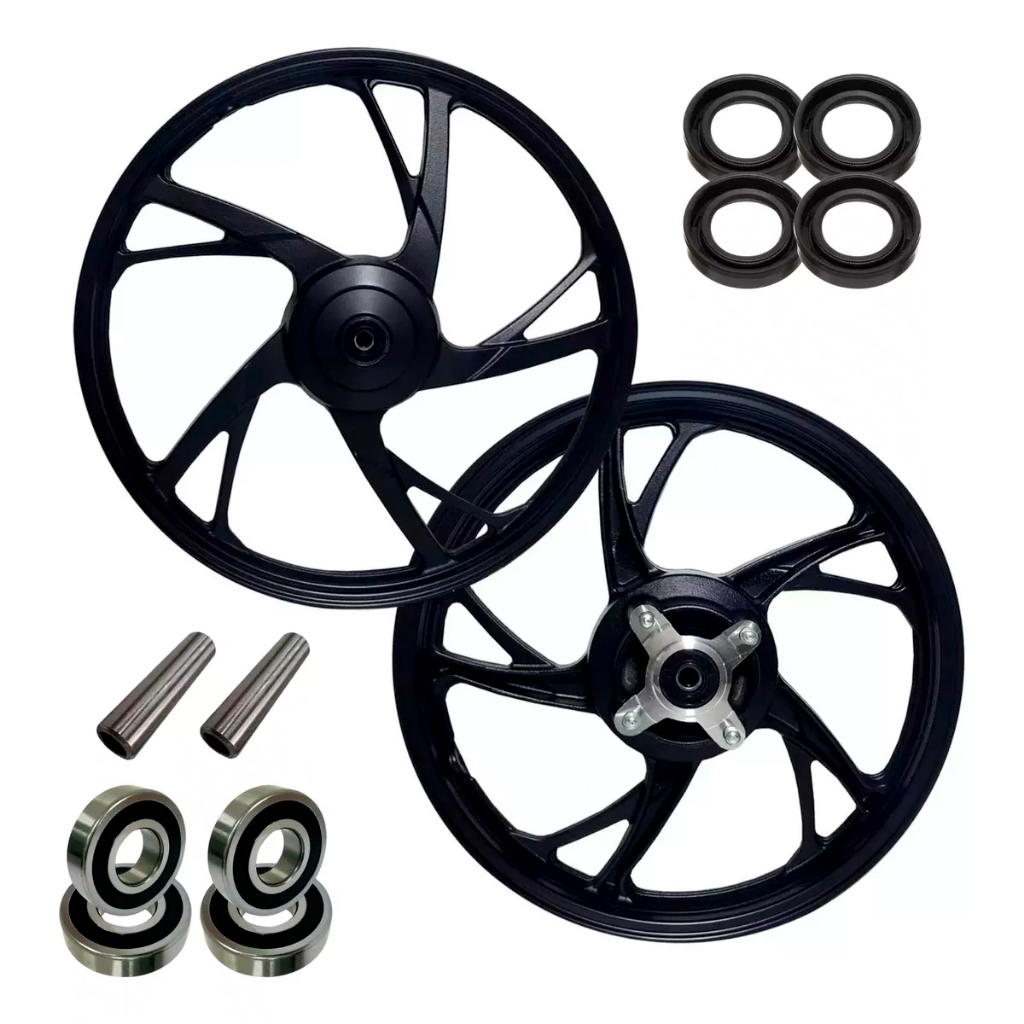 Par Roda Liga Leve Pop 100/110 Pe Galinha Completa + Bicos Sem Camara em Oferta na Shopee