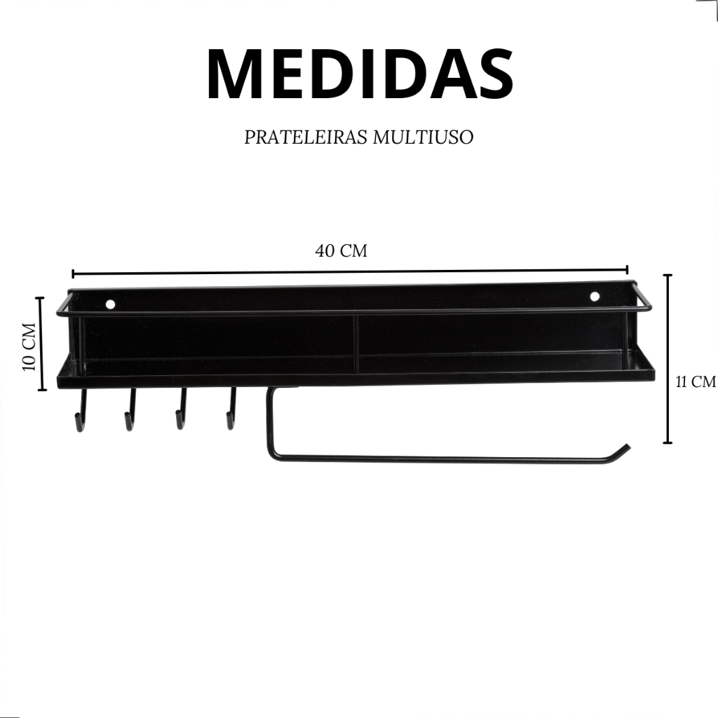 Suporte Para Cozinha Multiuso Porta Condimentos Papel Toalha De Aço Reforçado