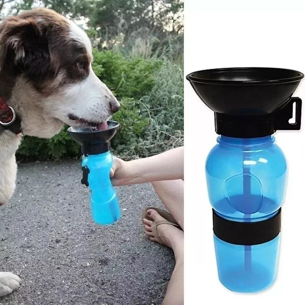 Garrafa Bebedouro Aqua Dog 500ml Passeio Pet Portátil Viagem