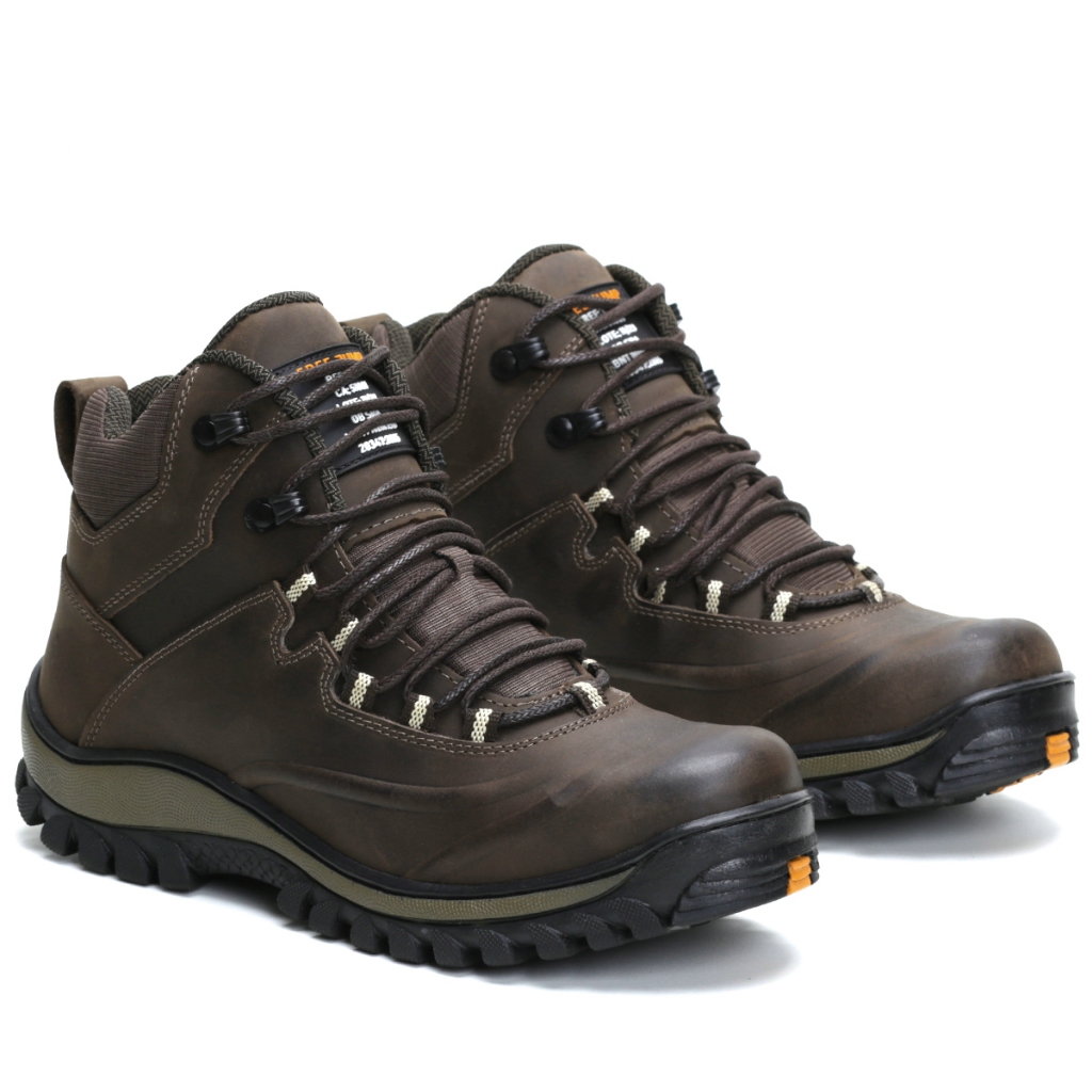 Bota para engenheiro confortavel masculino segurança de couro com palmilha gel em Oferta na Shopee