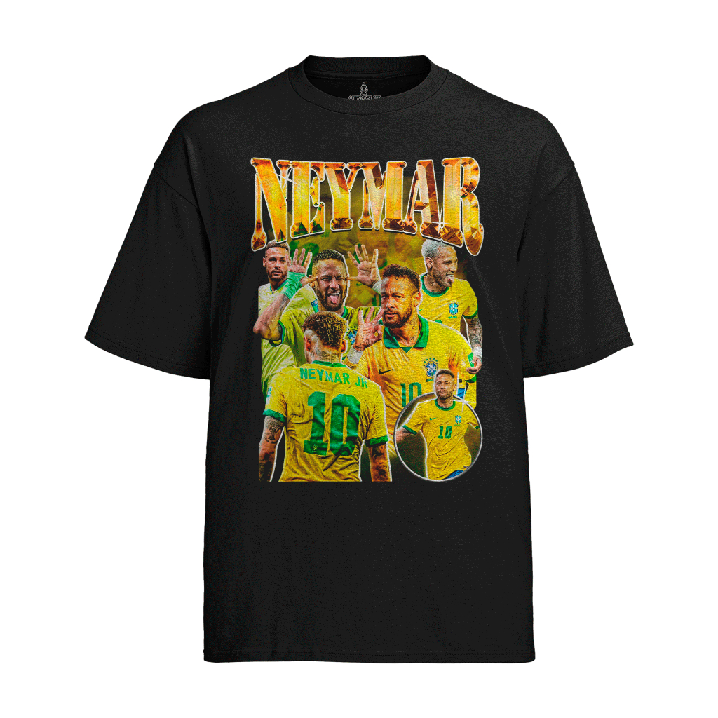 Camiseta Algodão Unissex Tshirt Neymar Junior Seleção Brasileira