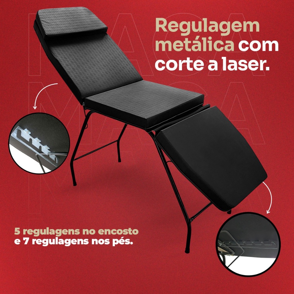 Maca Premium com Respirador 3 posições para Estética Tatuagem Massagem Depilação e Micropigmentação Profissional