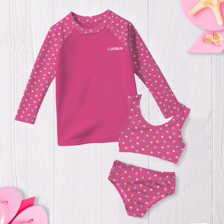 Conjunto Biquini infantil + Camiseta UV Proteção Solar UV 50 Piscina Natação para Meninas Moda Praia em Oferta na Shopee