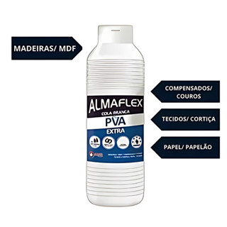 Cola PVA Extra 500g Almaflex para madeira , mdf , compensados , couro , tecido , papelão , papel e cortiça em Oferta na Shopee
