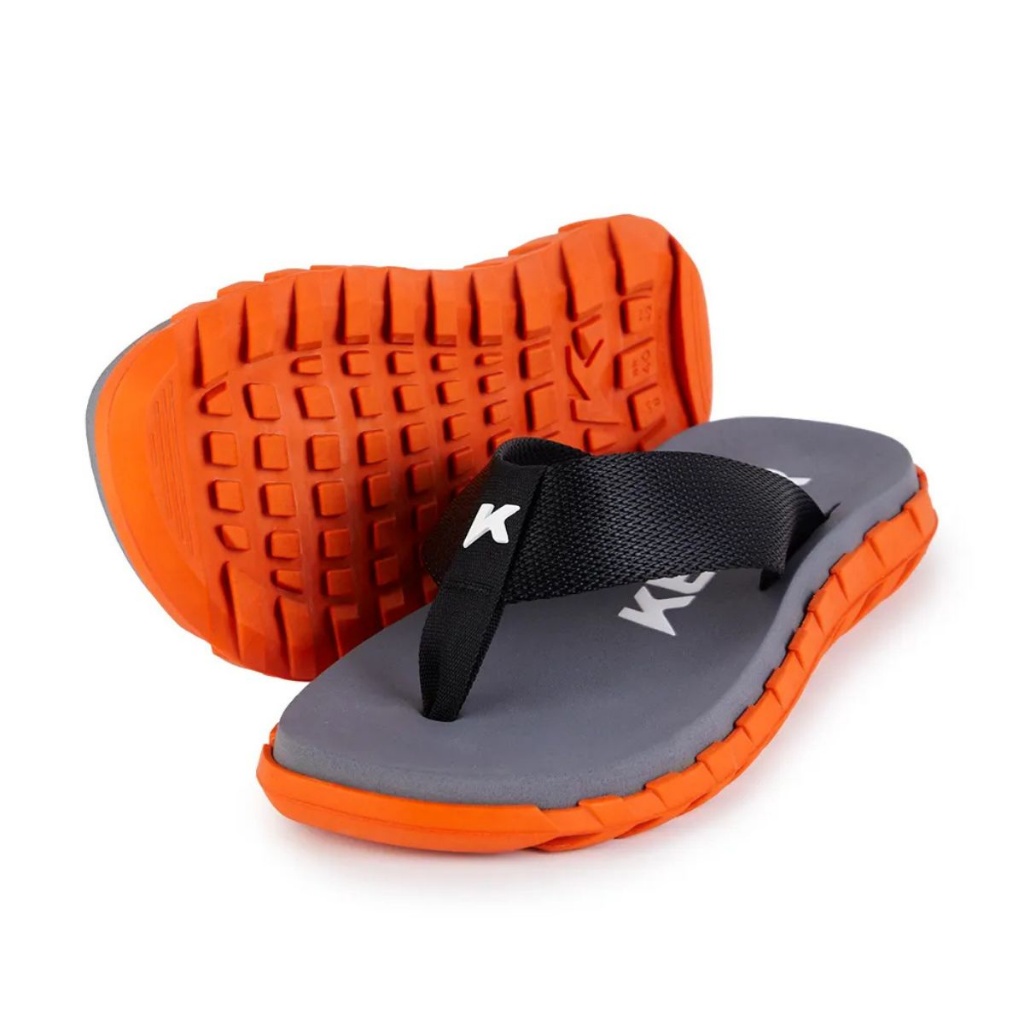 Sandália Chinelo Kenner Megah Masculino Original DNQ Laranja e Cinza - Men Shoes