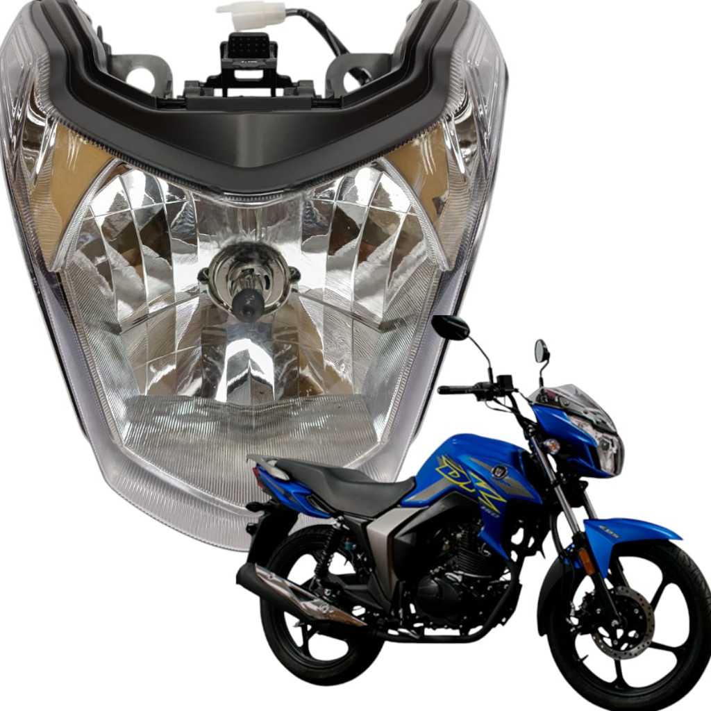 Farol Completo Bloco Com Lampada Suzuki Haojue Dk 150 2017 2018 2019 2020 2021 2022 2023 2024
