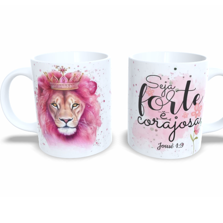 Caneca Biblica Personalizada Com Nome Presente Leao + Fase Biblica Josue Qualidade Full HD 2656 em Oferta na Shopee