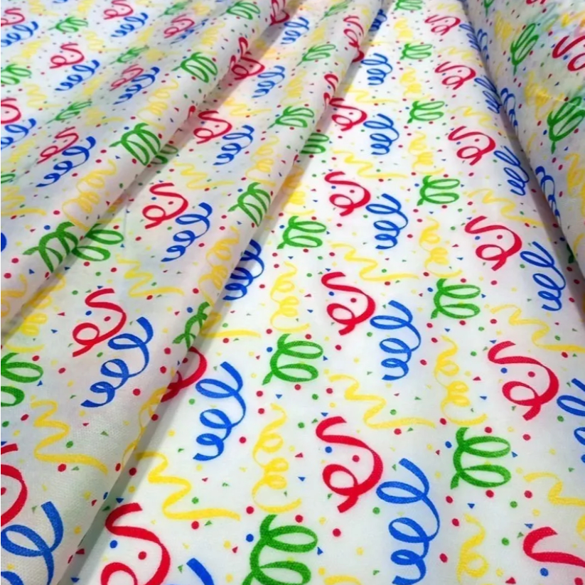Tnt Estampado Serpentina Carnaval Folia 3 X 1,40 Decoração