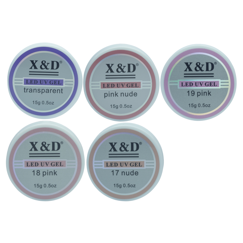 Gel X&d 15g Led Uv Gel para Unhas Xd Profissional Acrigel Alongamento Xed